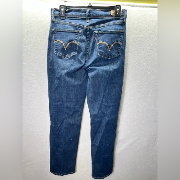 Levi’s 512 Straight Leg Perfectly Slimming Jeans Womens 8 Blue Denim 2546 - Picture 8 of 10